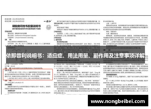 依那普利说明书：适应症、用法用量、副作用及注意事项详解